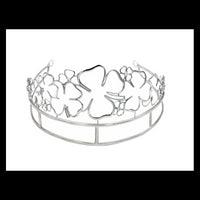 Tiara cLOVEr de oro blanco con diamantes