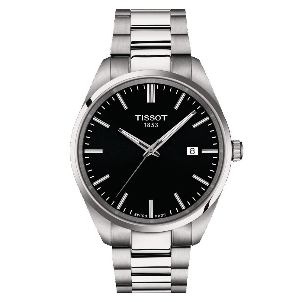 Tissot PR 100 esfera negra brazalete 40mm