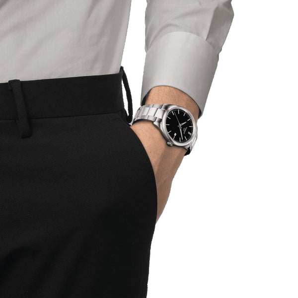 Tissot PR 100 esfera negra brazalete 40mm