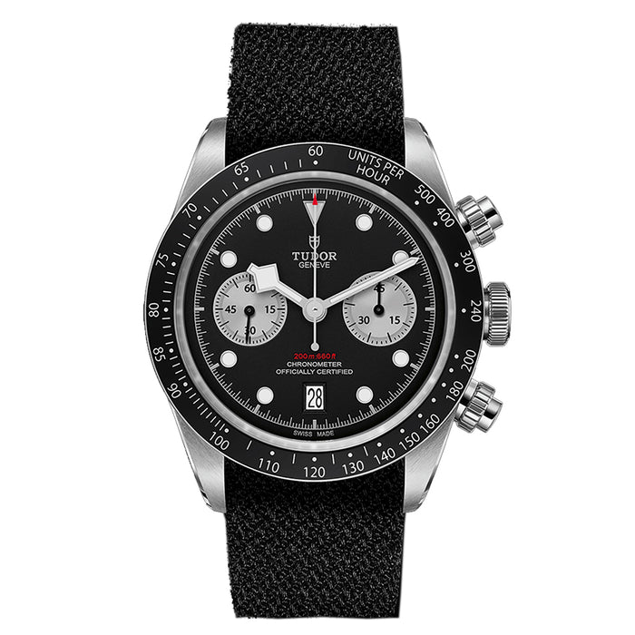 Reloj Hombre Tudor Black Bay Chrono Acero 41mm Esfera Negra Tejido_ 79360N-0007_Chocrón Joyeros