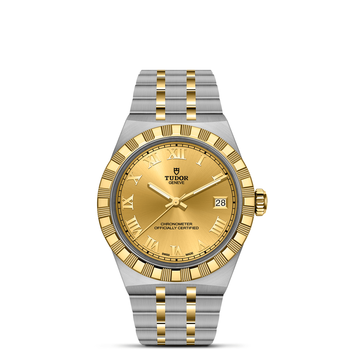 Tudor Royal acero y oro esfera dorada 36mm