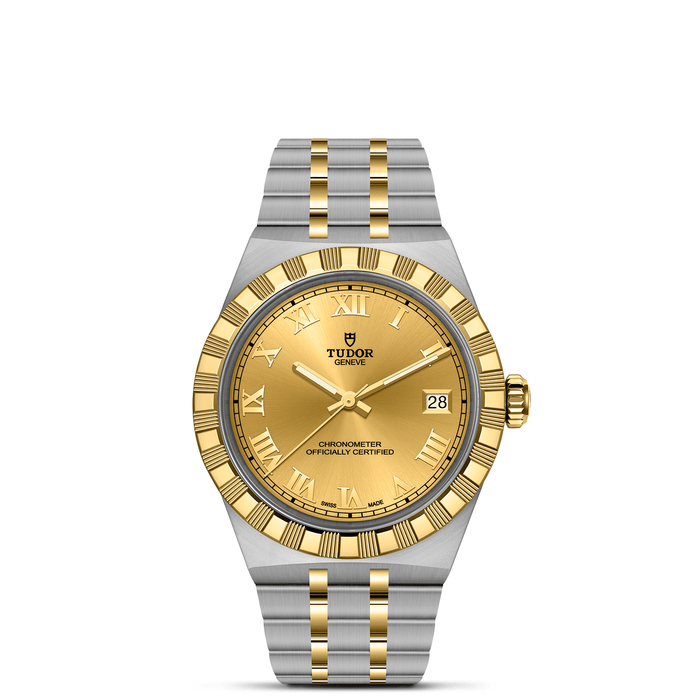 Tudor Royal acero y oro esfera dorada 36mm