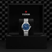 Tudor Clair de Rose esfera azul con diamantes 34mm