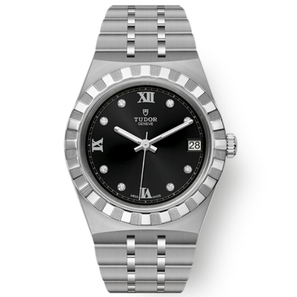 reloj señora Tudor Royal esfera negra y diamantes 34 mm_Chocron Joyeros_28400/0004