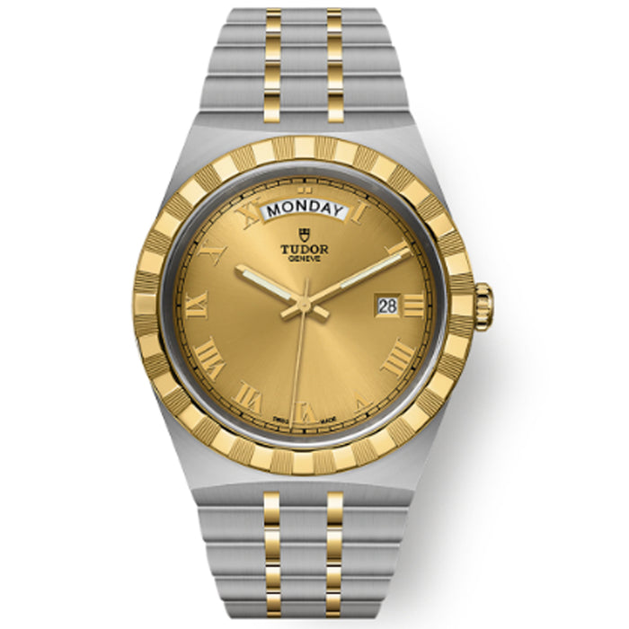 reloj caballero Tudor Royal bicolor Day-date esfera champagne 41 mm_Chocron Joyeros_28603/0004