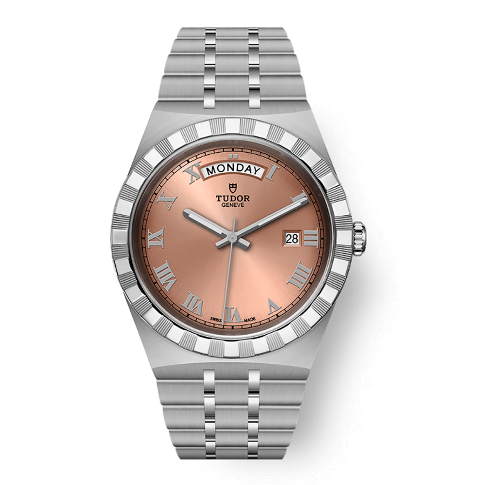 Tudor Royal acero 41 calendario esfera salmon_28600-0009_Chocron joyeros