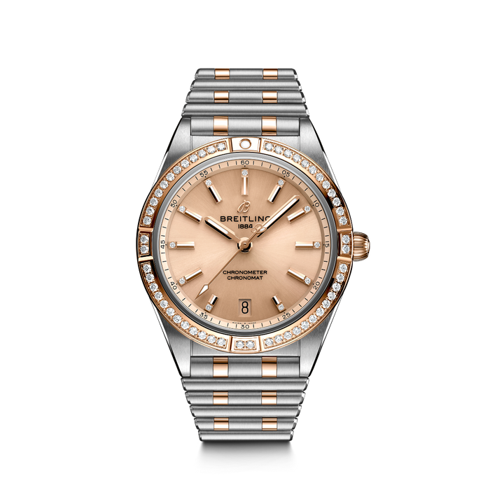 Reloj-señora-breitling-chronomat-36-acero-oro-rojo-diamantes-automatico - Ref U10380591K1U1 Chocron Joyeros 