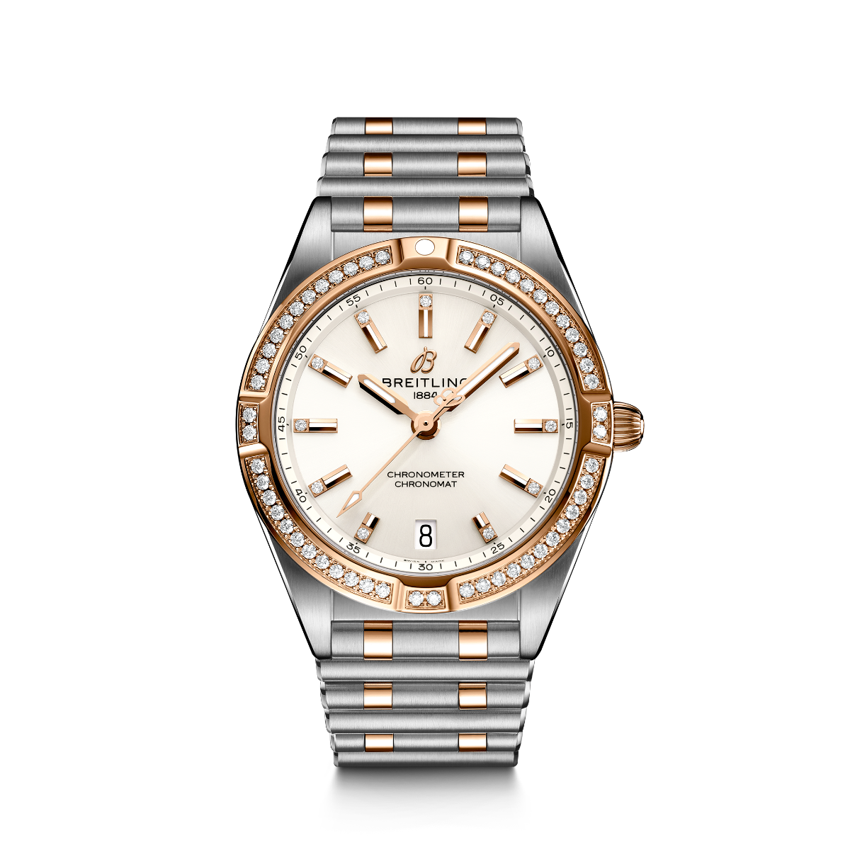 Reloj-señora-breitling-chronomat-32-acero-oro-rojo-diamantes-cuarzo - Ref U77310591A1U1 Chocron Joyeros