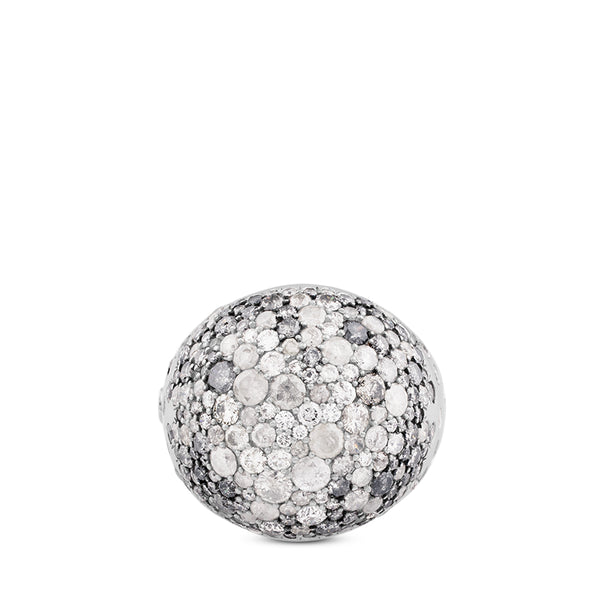 Sortija de oro blanco bola con diamantes ice
