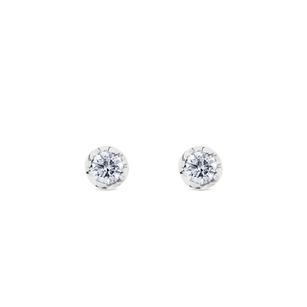 Pendientes de diamantes en oro blanco con 4 garras de 0,79 quilates