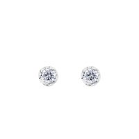 Pendientes de diamantes en oro blanco con 4 garras de 0,79 quilates