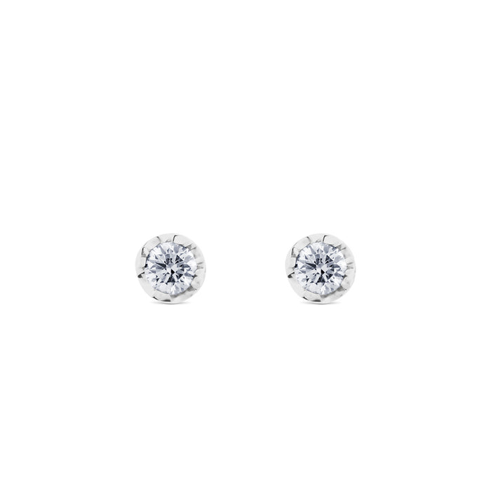 Pendientes de diamantes en oro blanco con 4 garras de 0,79 quilates