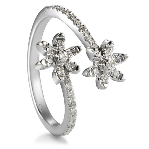 sortija-tuyyo-oro-blanco-flores-brillantes- Ref j5134sb Chocrón Joyeros