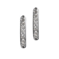 Pendientes-aros-finos-oro-blanco-diamantes - Ref J5264PB_Chocrón Joyeros