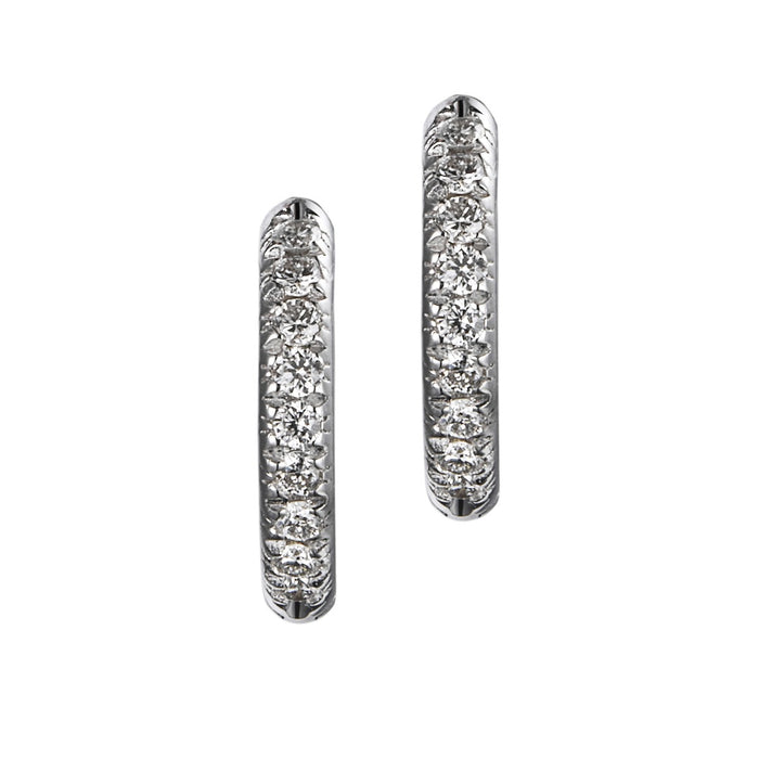Pendientes-aros-finos-oro-blanco-diamantes - Ref J5264PB_Chocrón Joyeros