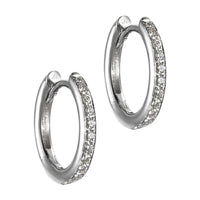 Pendientes-aros-finos-oro-blanco-diamantes - Ref J4782PB