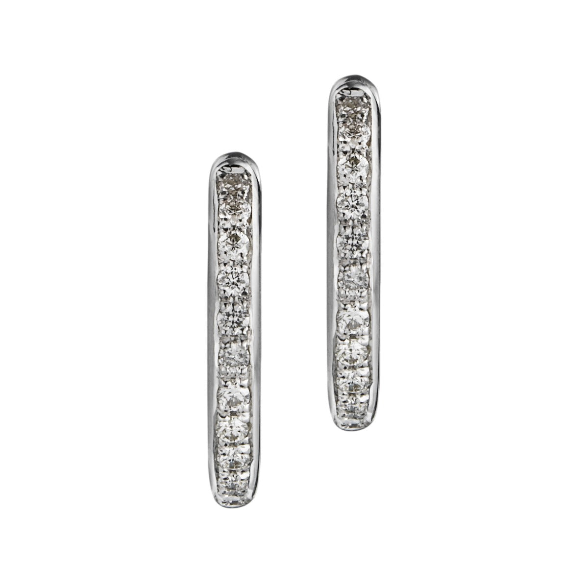Pendientes-aros-finos-oro-blanco-diamantes - Ref J4782PB