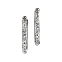 Pendientes-aros-finos-oro-blanco-diamantes - Ref J4782PB