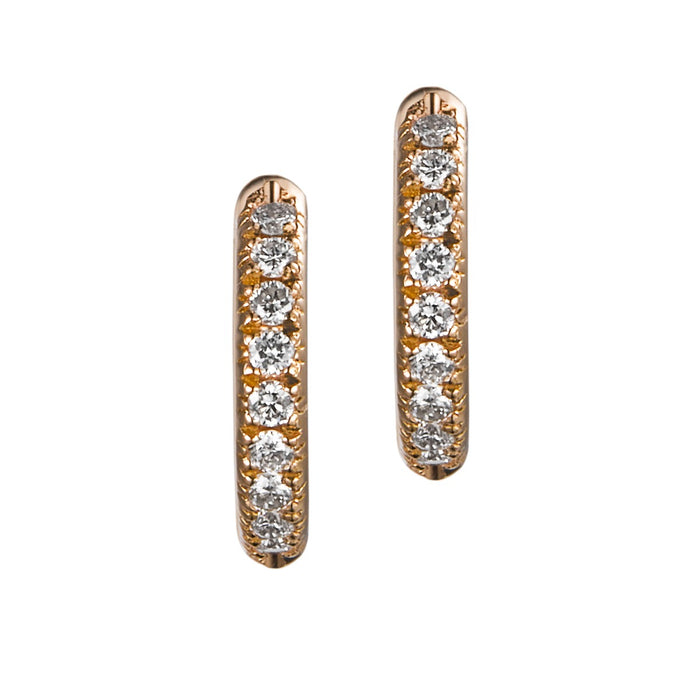 Pendientes-aros-finos-oro-rosa-diamantes - Ref J5265PB_Chocrón Joyeros