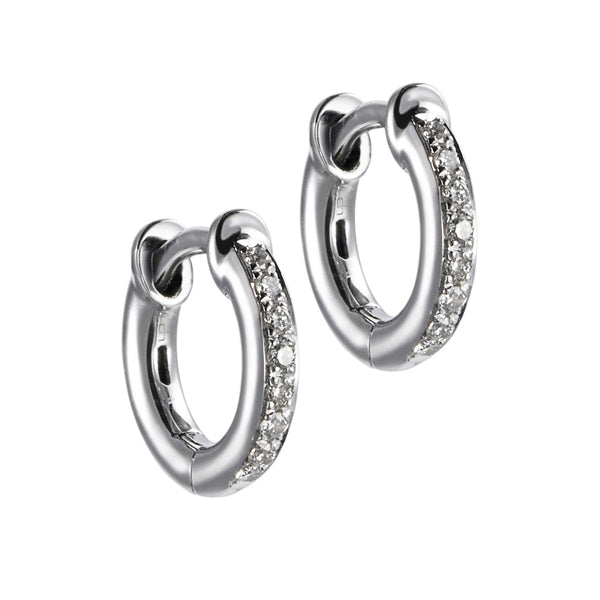Pendientes-aros-finos-oro-blanco-diamantes - Ref J5262PB_Chocrón Joyeros