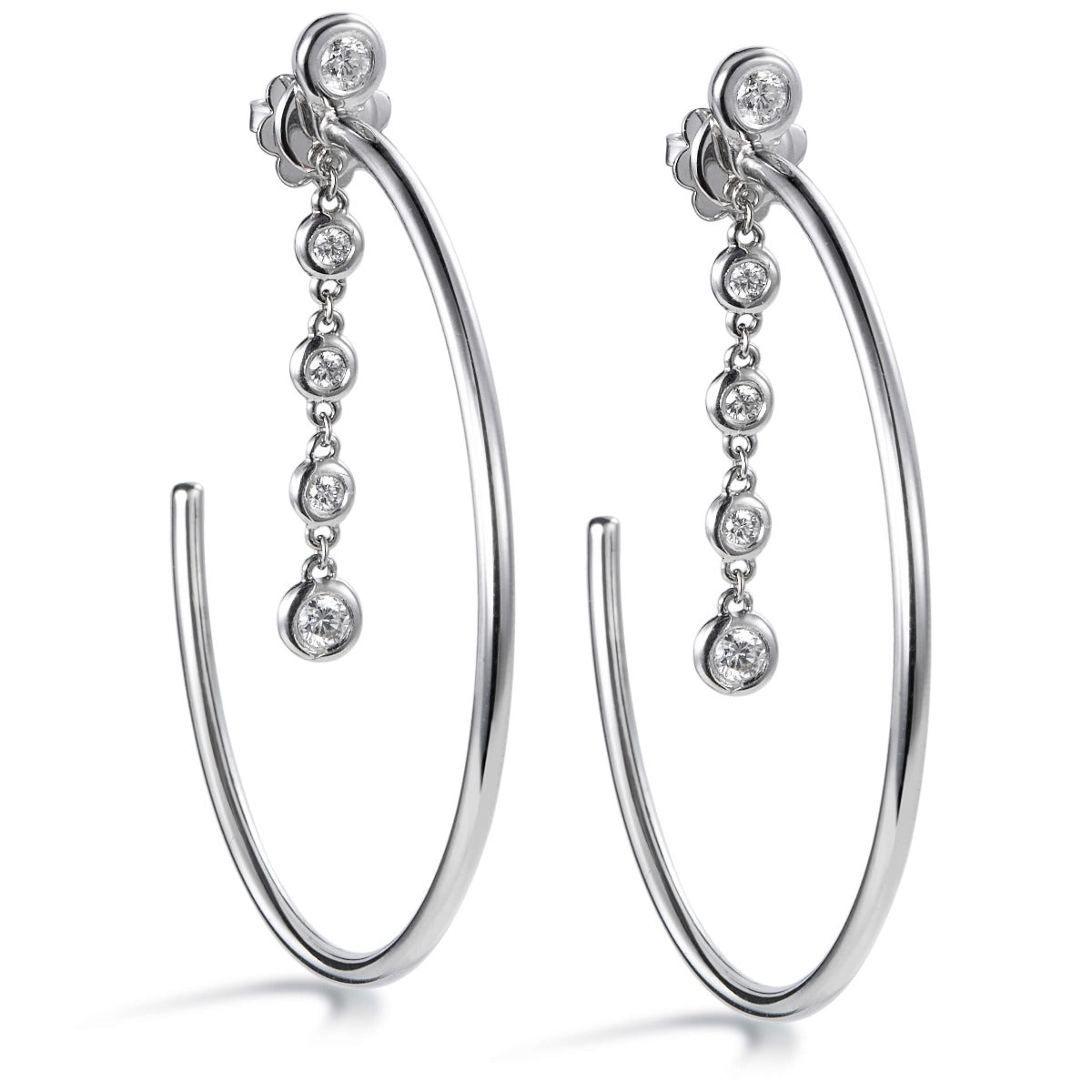 Aros_grandes_shiny_drops_oro_blanco_cadena_diamantes_chaton Ref J5302PB_Chocrón Joyeros