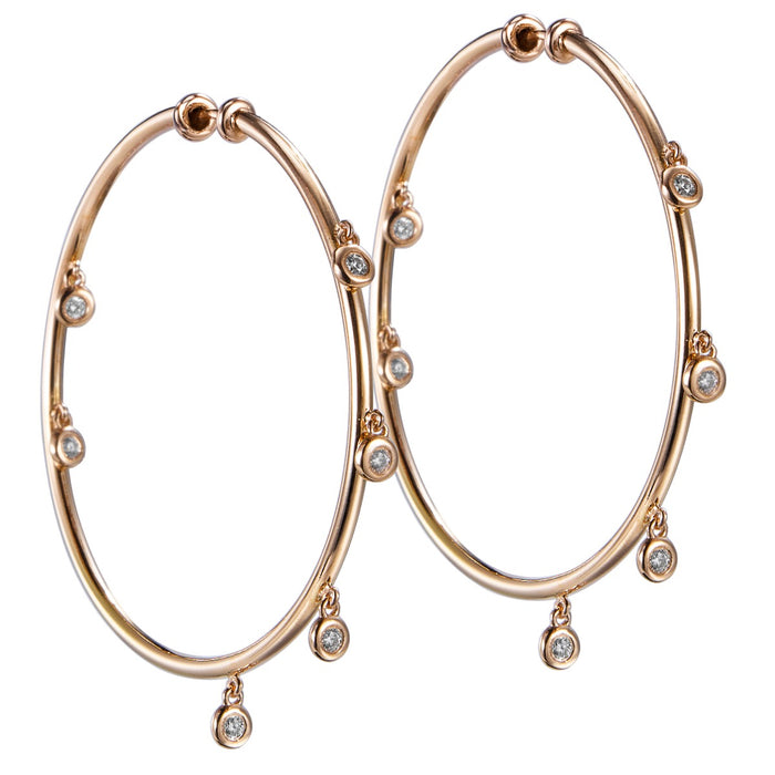 Aros_grandes_shiny_drops_oro_rosa_diamantes_chaton Ref J5295PB_Chocrón Joyeros