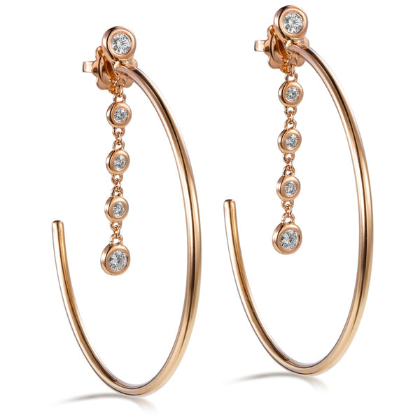 Aros_grandes_shiny_drops_oro_rosa_cadena_diamantes_chaton Ref J5301PB_Chocrón Joyeros