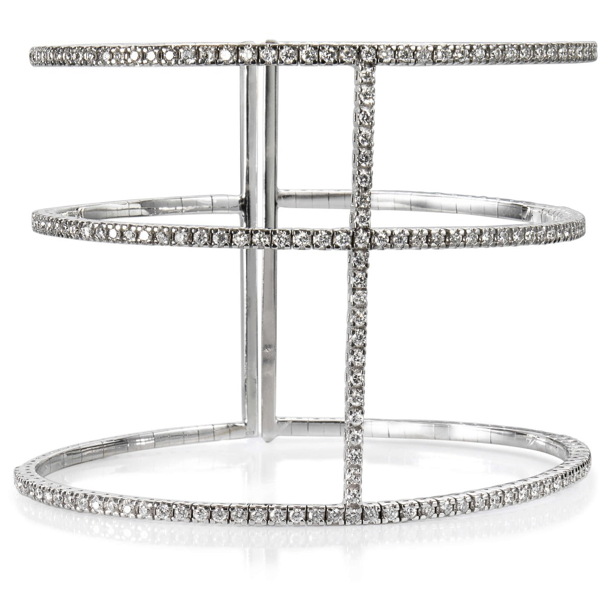 Pulsera-brazalete-oro-blanco-diamantes - ref J5522PLB