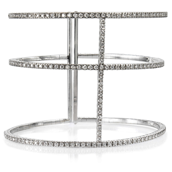 Pulsera-brazalete-oro-blanco-diamantes - ref J5522PLB