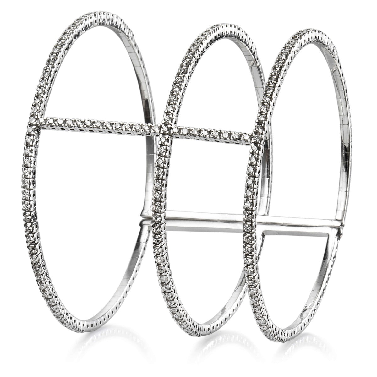 Pulsera-brazalete-oro-blanco-diamantes - ref J5522PLB
