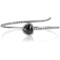 Pulsera-rigida-oro-blanco-diamantes-diamante-negro-marquise - Ref J5509PB