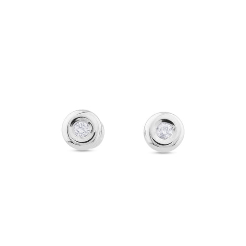 Pendiente-chatón-oro-blanco-diamante - Ref J4409TB