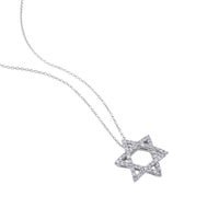 Colgante-estrella-david-oro-blanco-diamantes - J4640CLB