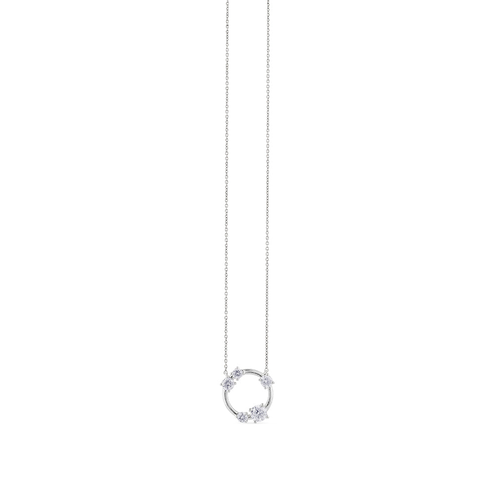 Colgante-oro-blanco-circulo-diamantes - Ref J4676CLB