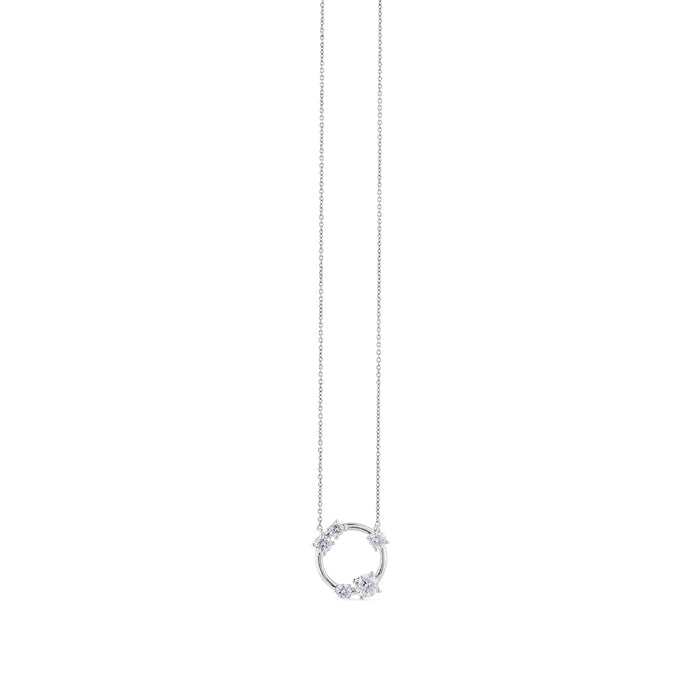 Colgante-oro-blanco-circulo-diamantes - Ref J4676CLB