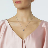 Colgante  con diamante en chatón 0.21 quilates