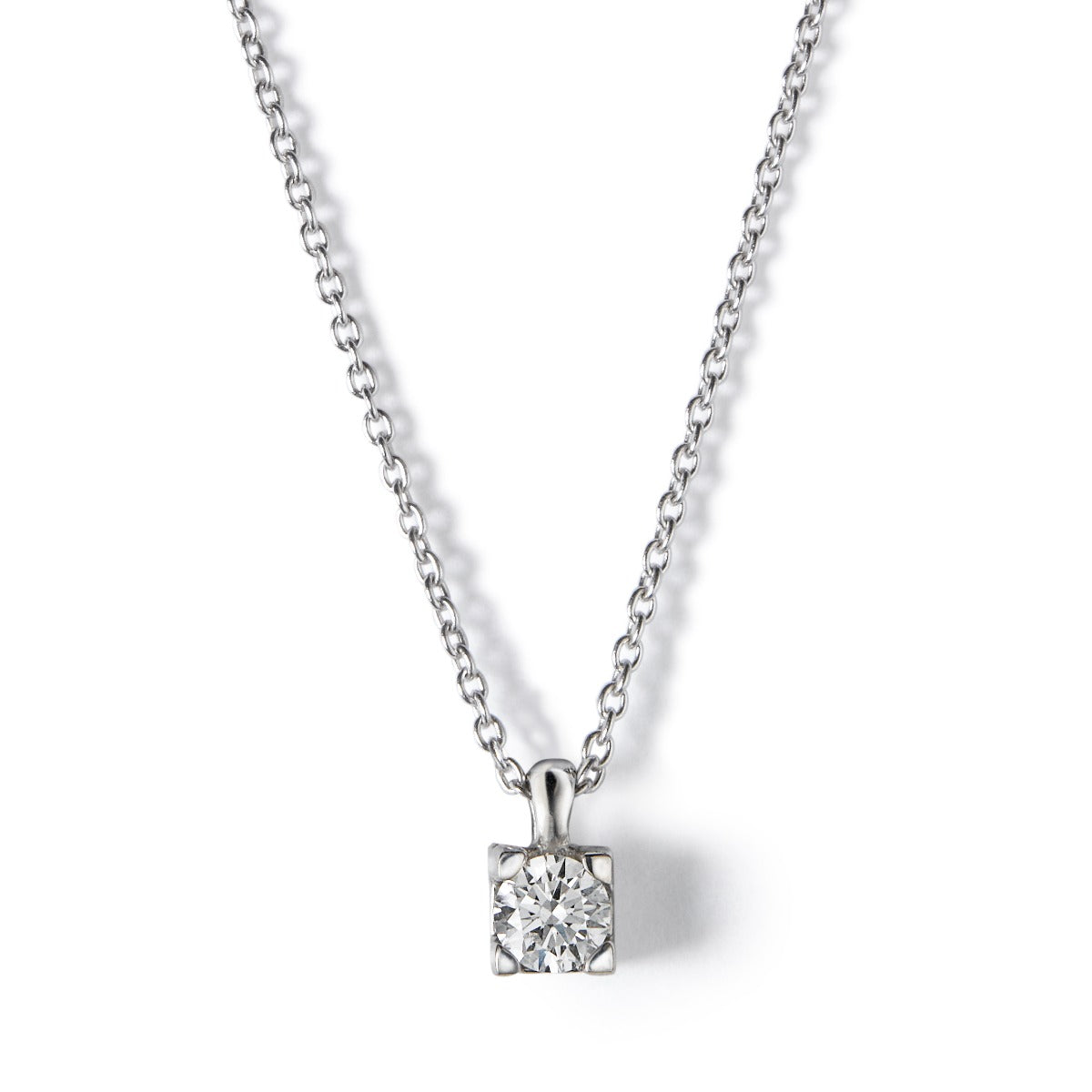 Colgante-oro-blanco-diamante-4-garras - Ref J5112CLB_Chocrón Joyeros