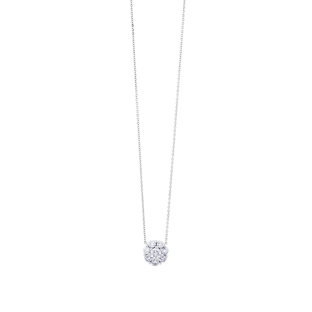 Colgante-oro-blanco-flor-diamantes-garra - Ref J4666CLB