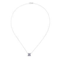 Colgante de oro blanco con mariposa de diamantes