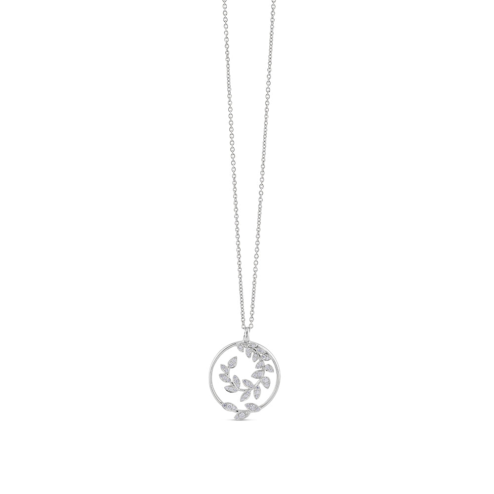 Colgante-oro-blanco-rama-circular-diamantes - Ref J4573CLB