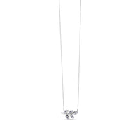 Colgante de oro blanco con rama de diamantes