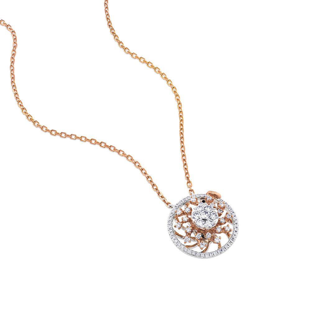 Colgante "Galaxy-Hypnose" de oro blanco y oro rosa con diamantes