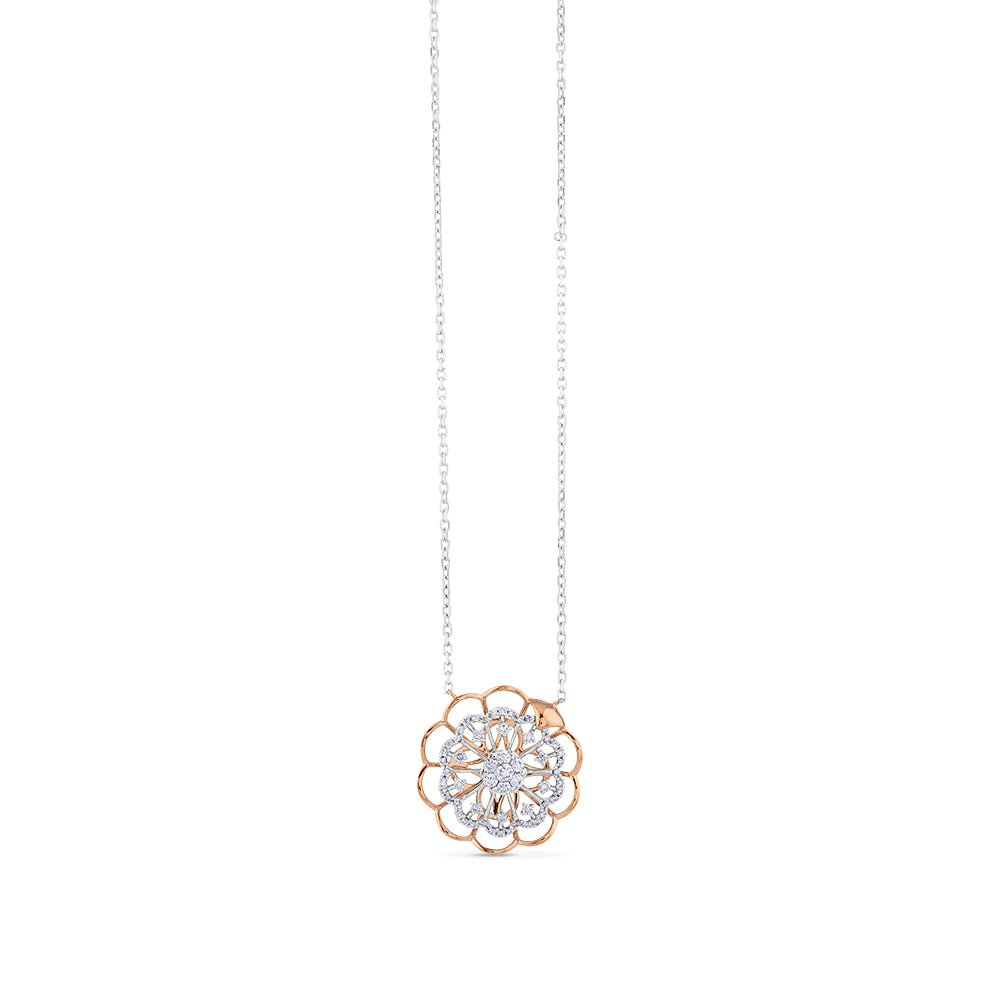 Colgante-oro-rosa-blanco-diamantes - Ref J4613CLB