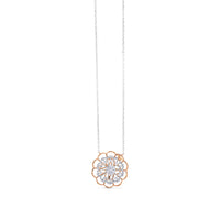 Colgante-oro-rosa-blanco-diamantes - Ref J4613CLB