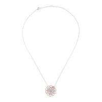 Colgante "Soleil" de oro rosa y oro blanco con diamantes