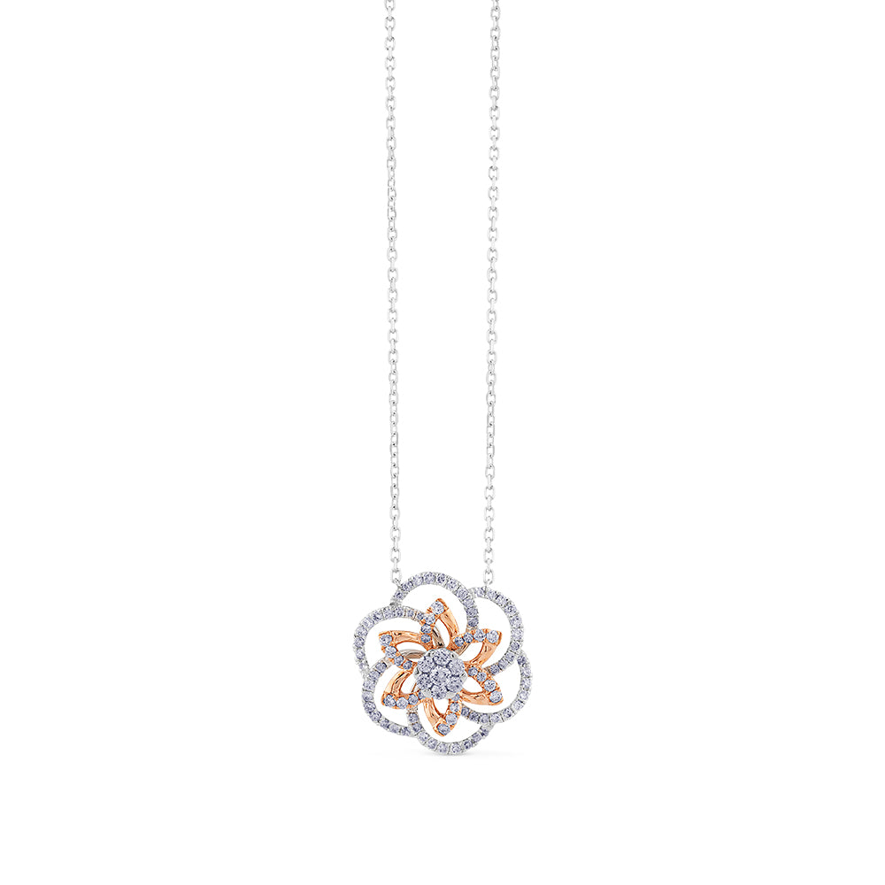 Colgante-oro-rosa-blanco-diamantes - Ref J4619CLB