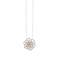 Colgante-oro-rosa-blanco-diamantes - Ref J4619CLB