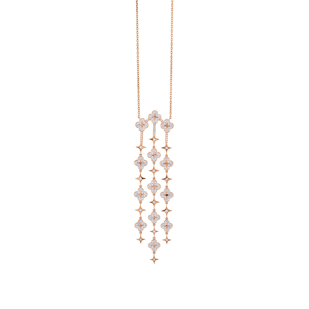 Colgante-oro-rosa-diamantes-hileras - Ref J4605CLB