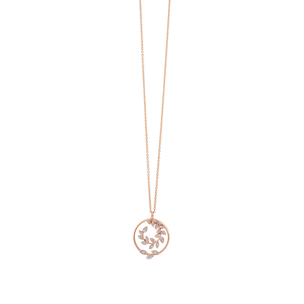 colgante-oro-rosa-rama-circular-diamantes -Ref J4580CLB