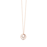 colgante-oro-rosa-rama-circular-diamantes -Ref J4580CLB